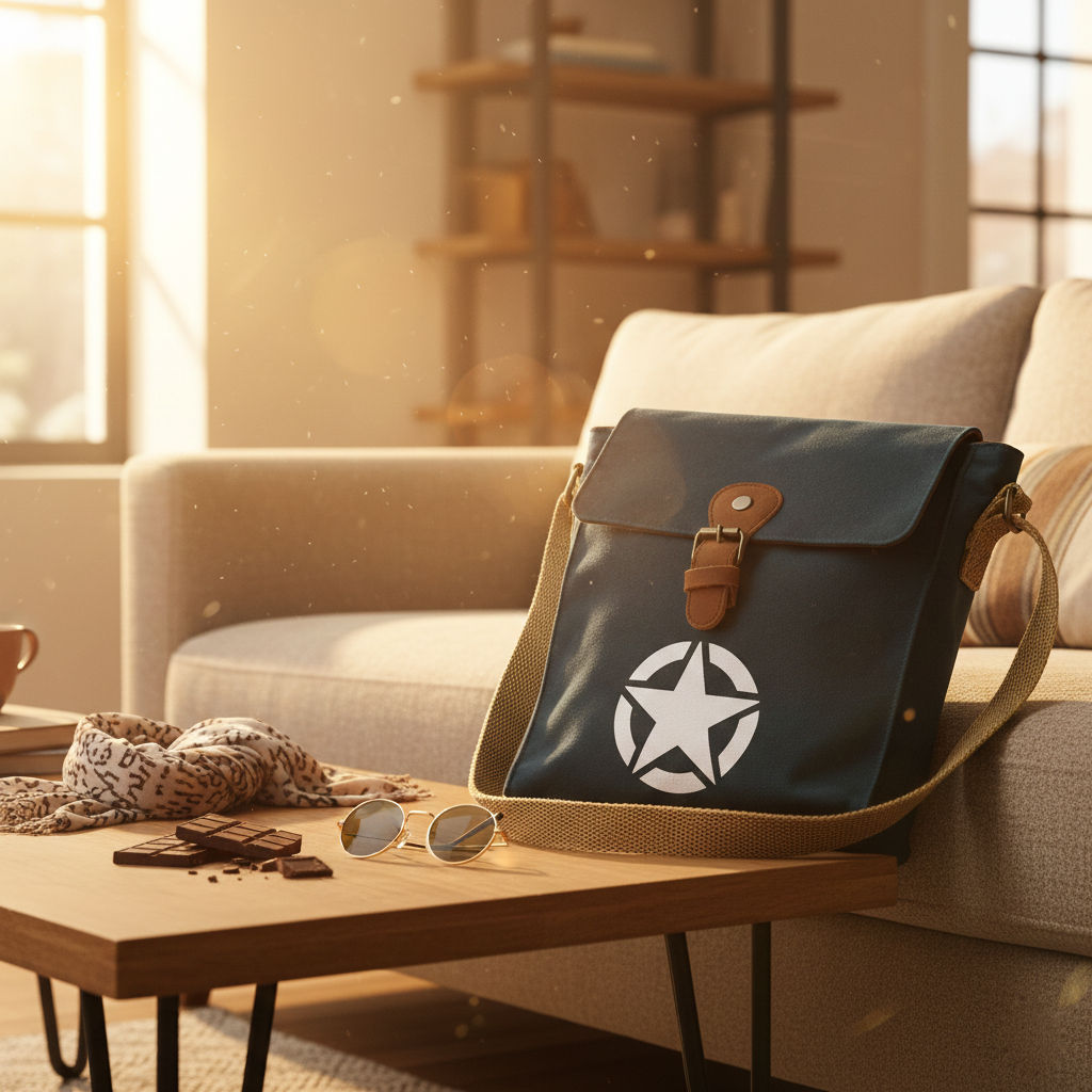 Blue Unisex Compact Messenger Bag for Everyday Use 175